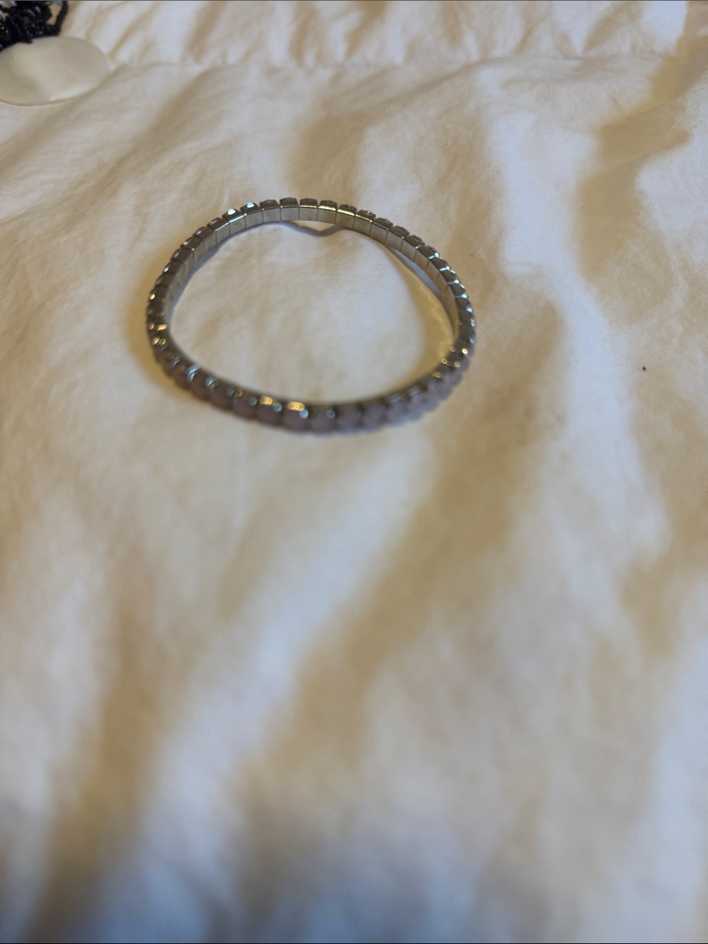 Silver Crystal Stretch Bracelet - Women Jewelry